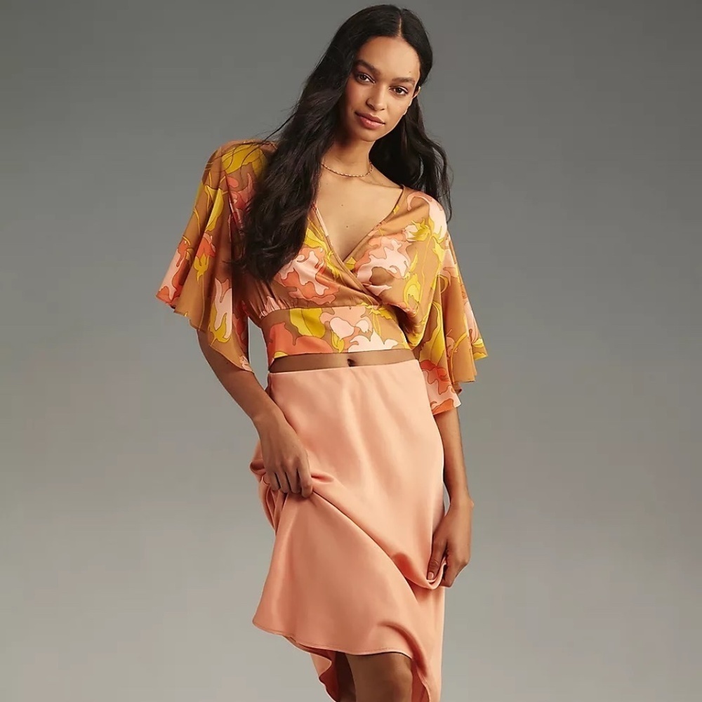 NWT Anthropologie  Tint Olympia  Faux Wrap Top Small
